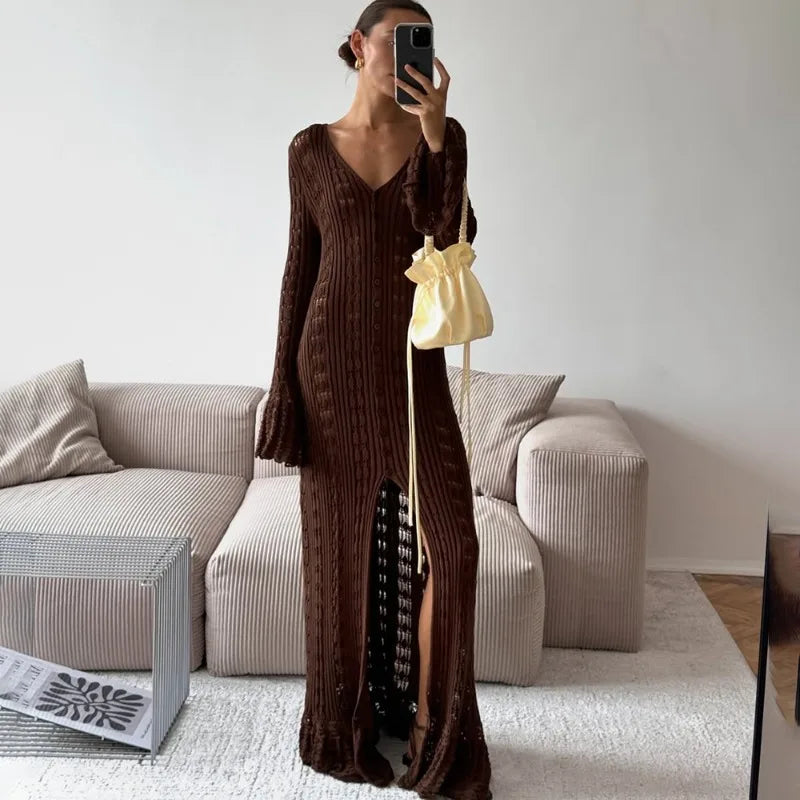 Ruffled Vacation Long Dress