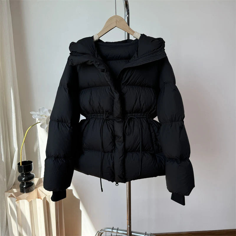 Winter Drawstring Puffer Jacket