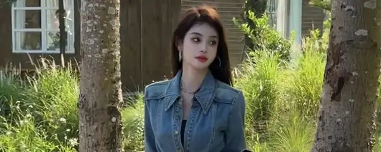 Retro Denim Long Coat