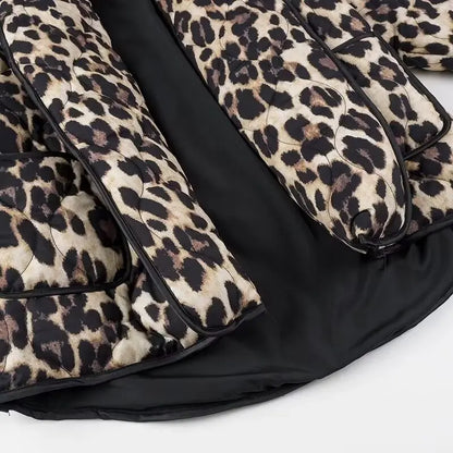 Y2K TRAF Leopard Print Coat