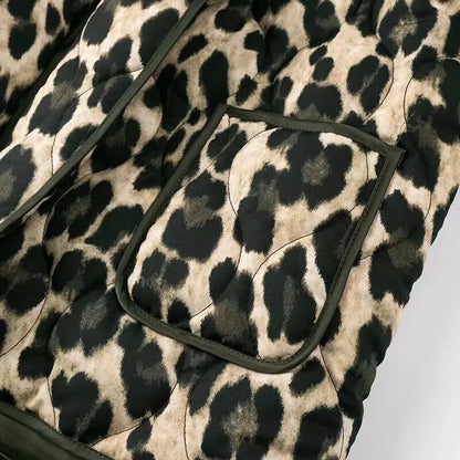 Y2K TRAF Leopard Print Coat