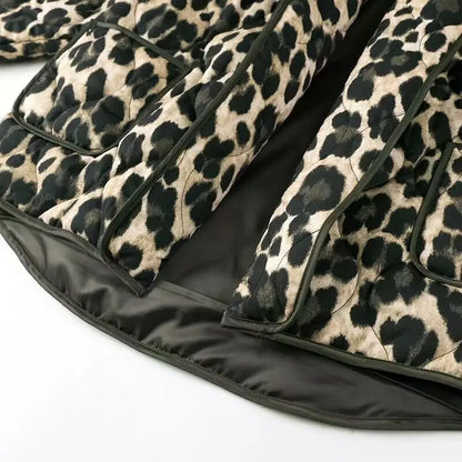 Y2K TRAF Leopard Print Coat