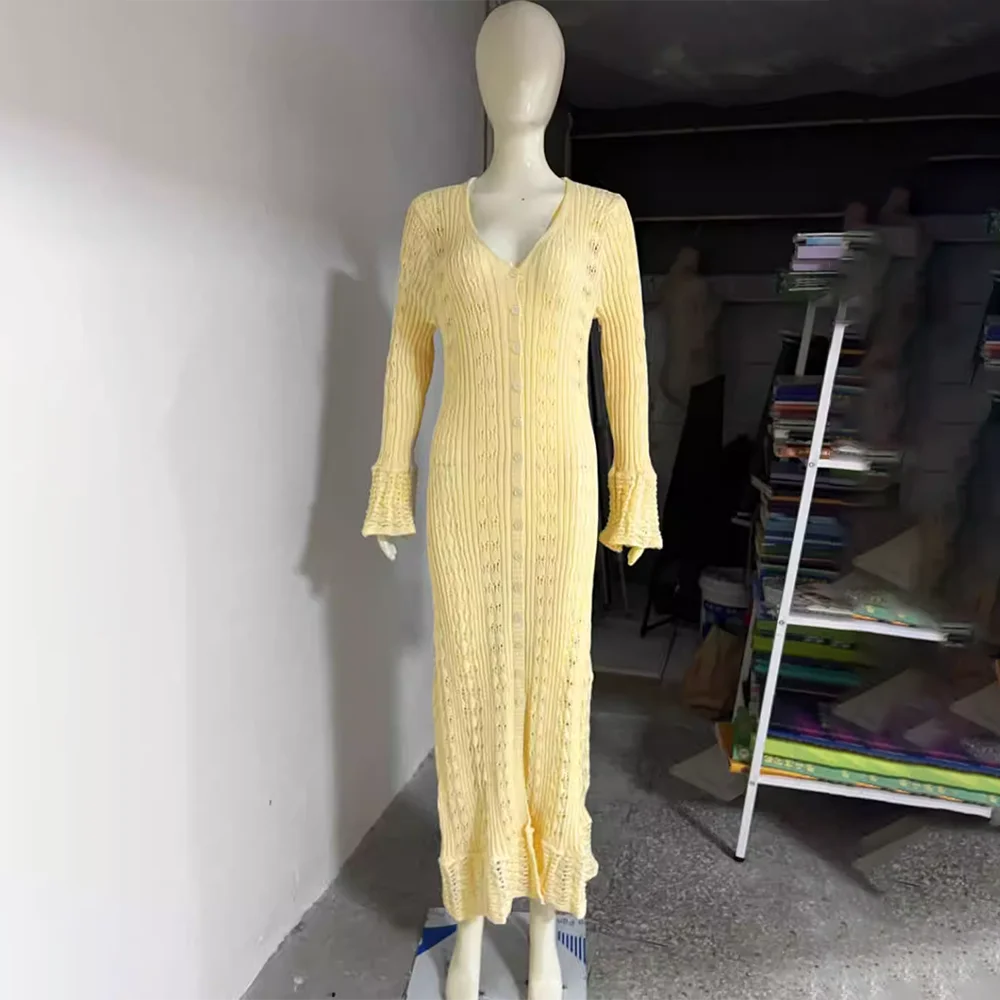 Ruffled Vacation Long Dress