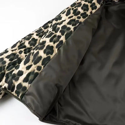 Y2K TRAF Leopard Print Coat