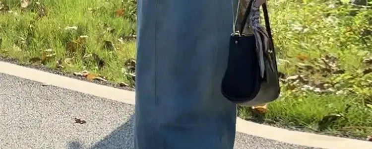 Retro Denim Long Coat