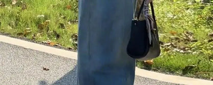 Retro Denim Long Coat