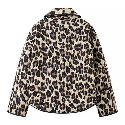 Y2K TRAF Leopard Print Coat