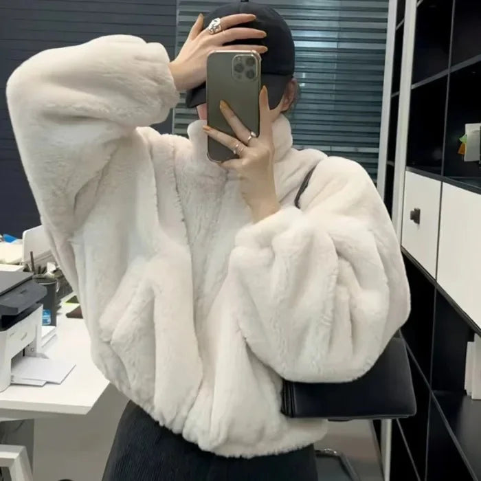 Korean Style Lamb Fur Jacket