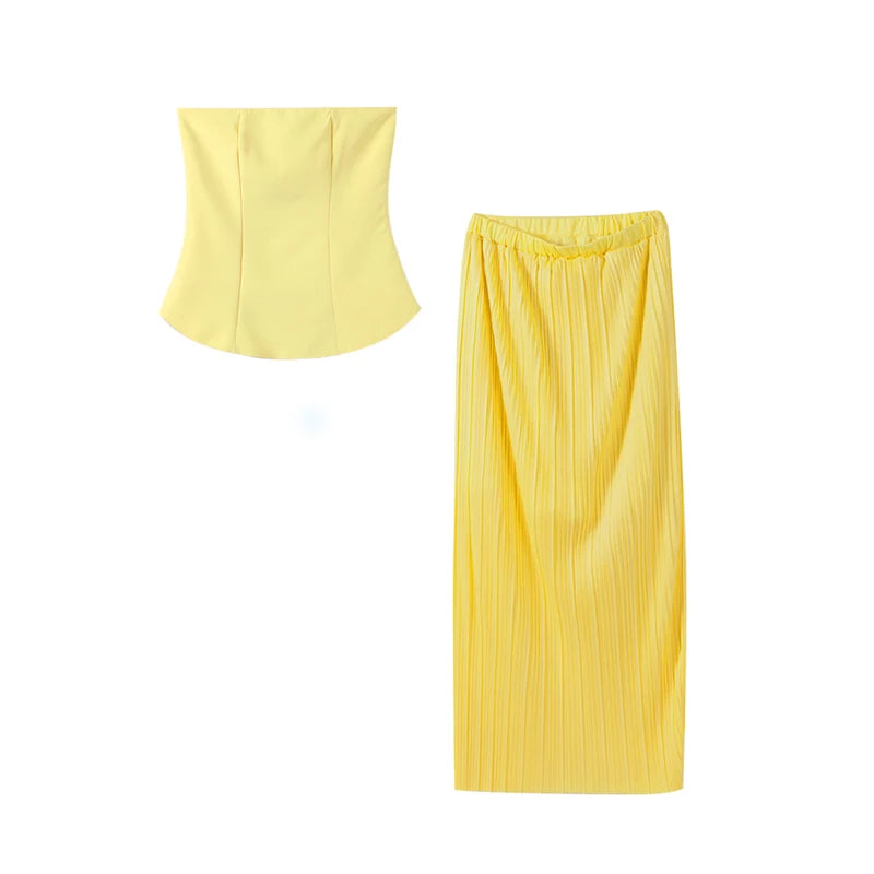 Strapless Elegant Backless Set