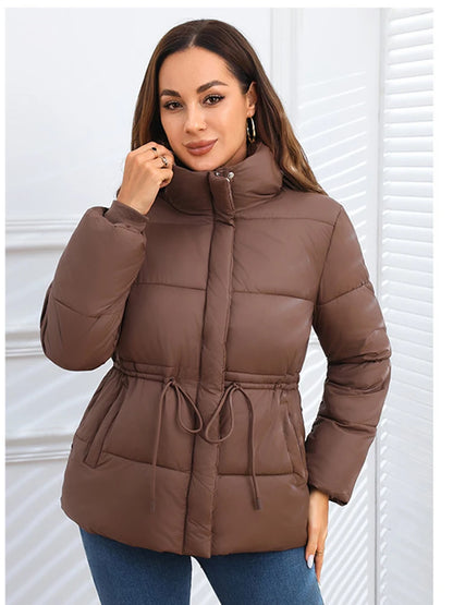 Winter Drawstring Puffer Jacket