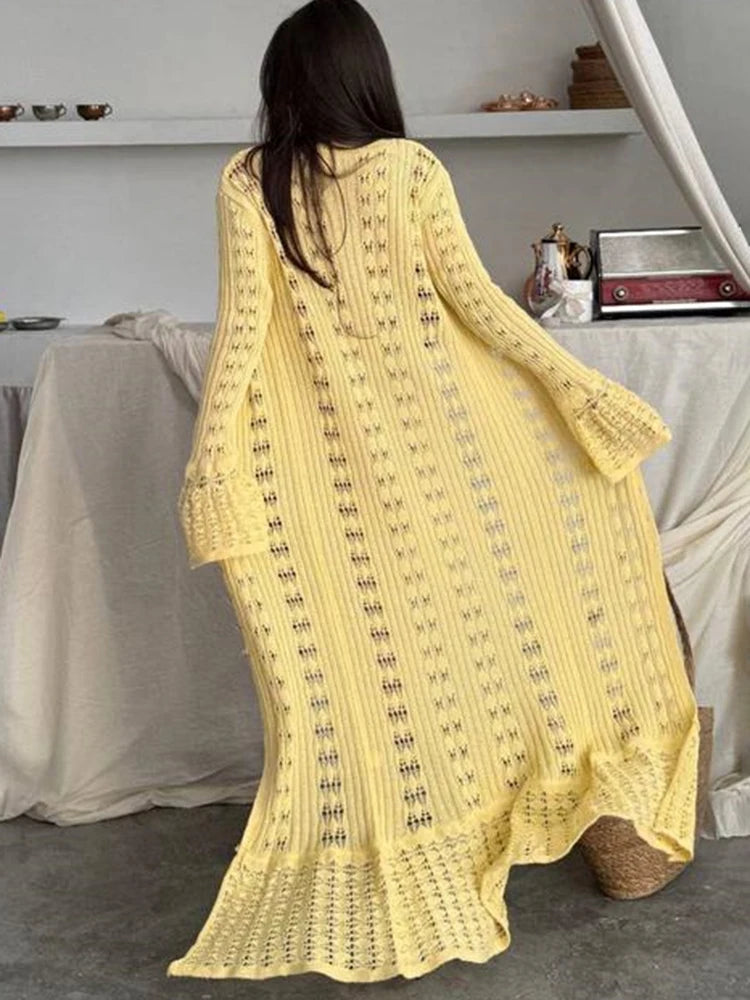 Ruffled Vacation Long Dress