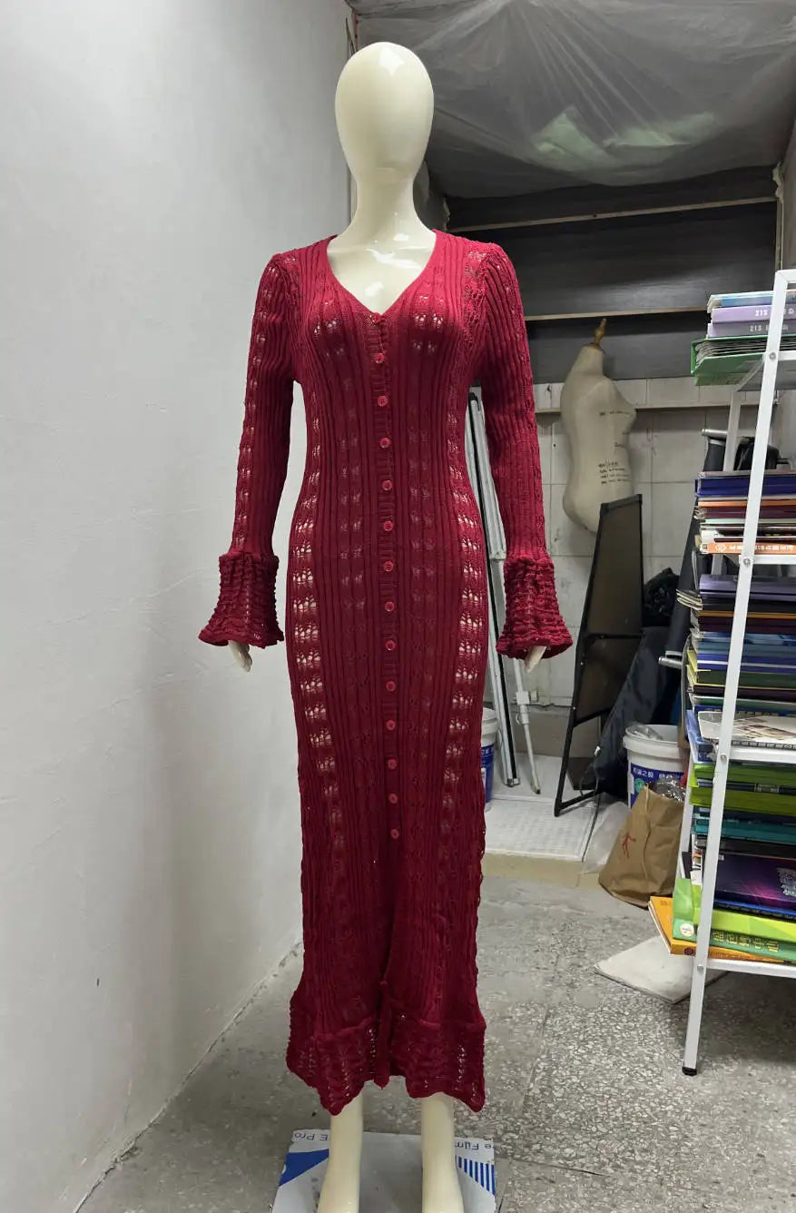 Ruffled Vacation Long Dress