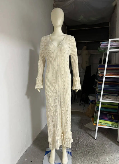 Ruffled Vacation Long Dress