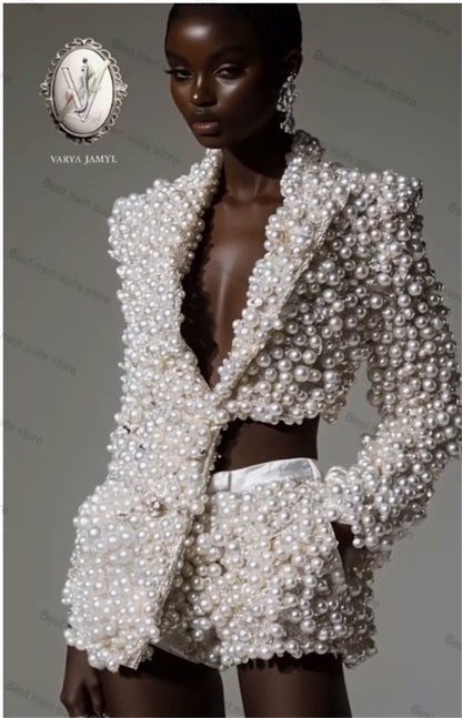 Luxury Full Pearls Formal Outfit