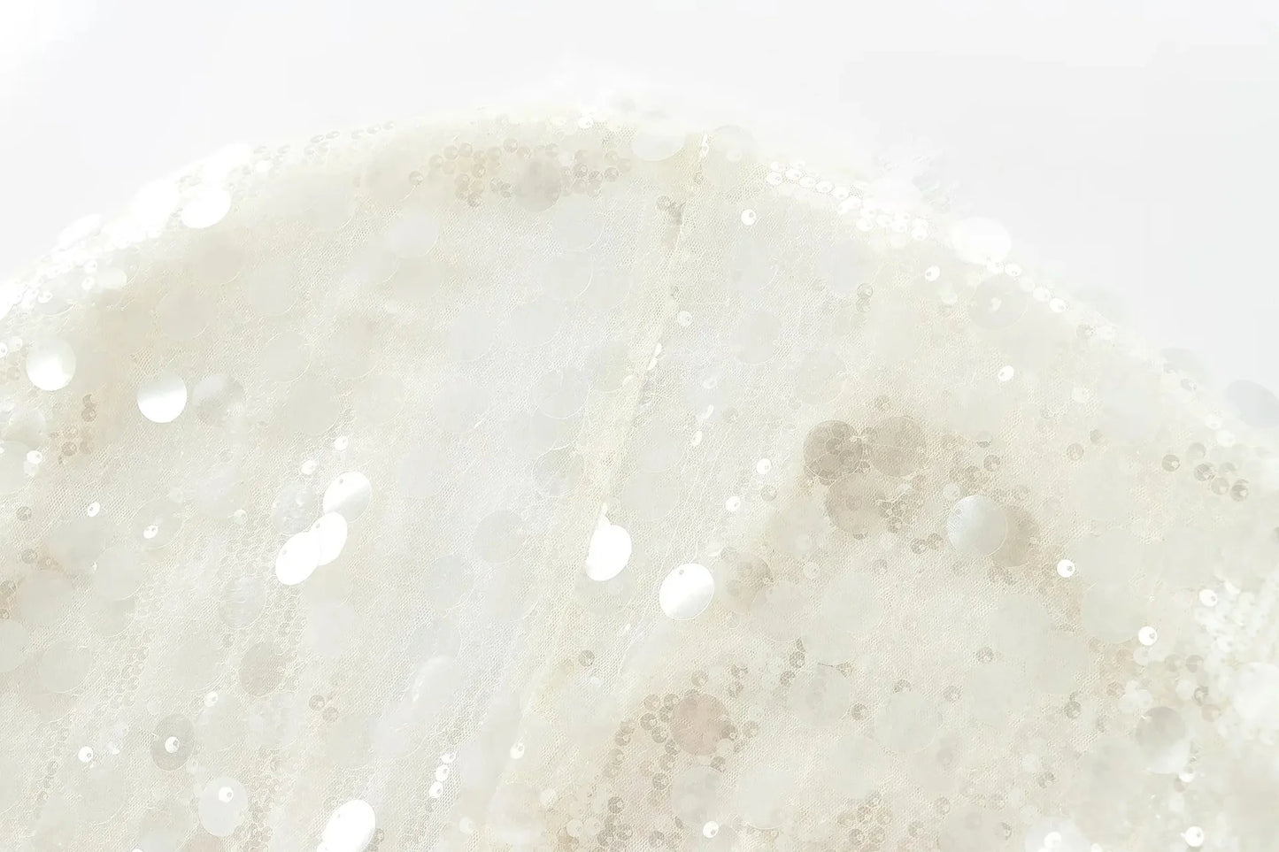 Elegant White Sequins Cardigan Coat