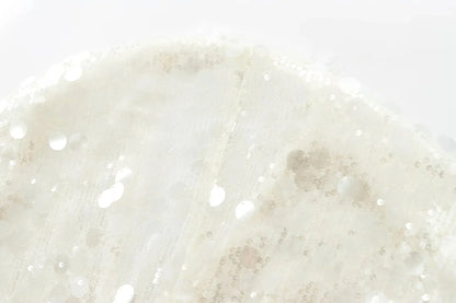 Elegant White Sequins Cardigan Coat