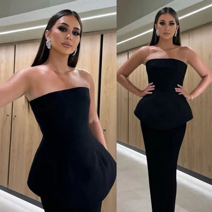 Strapless Elegant Backless Set