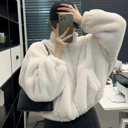 Korean Style Lamb Fur Jacket