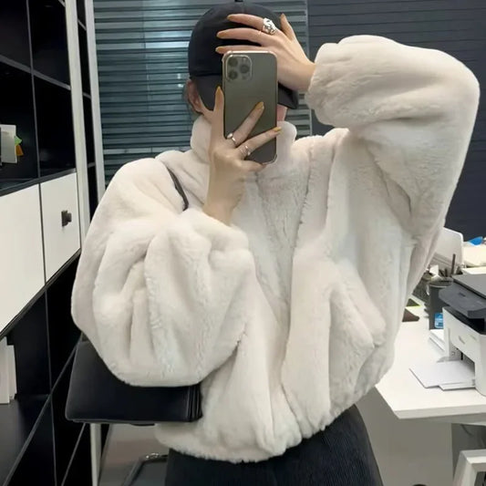 Korean Style Lamb Fur Jacket