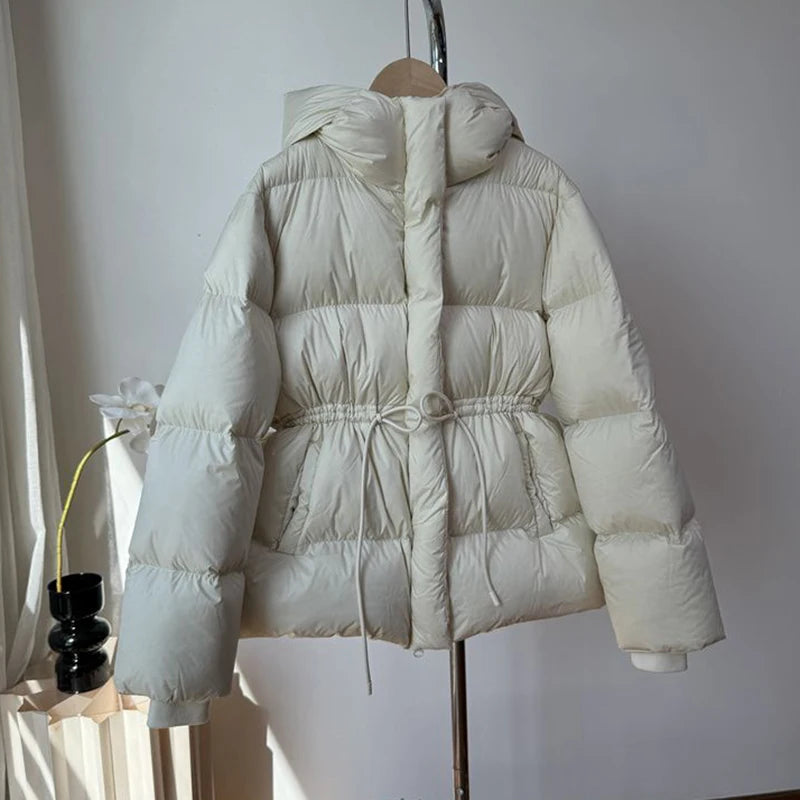 Winter Drawstring Puffer Jacket