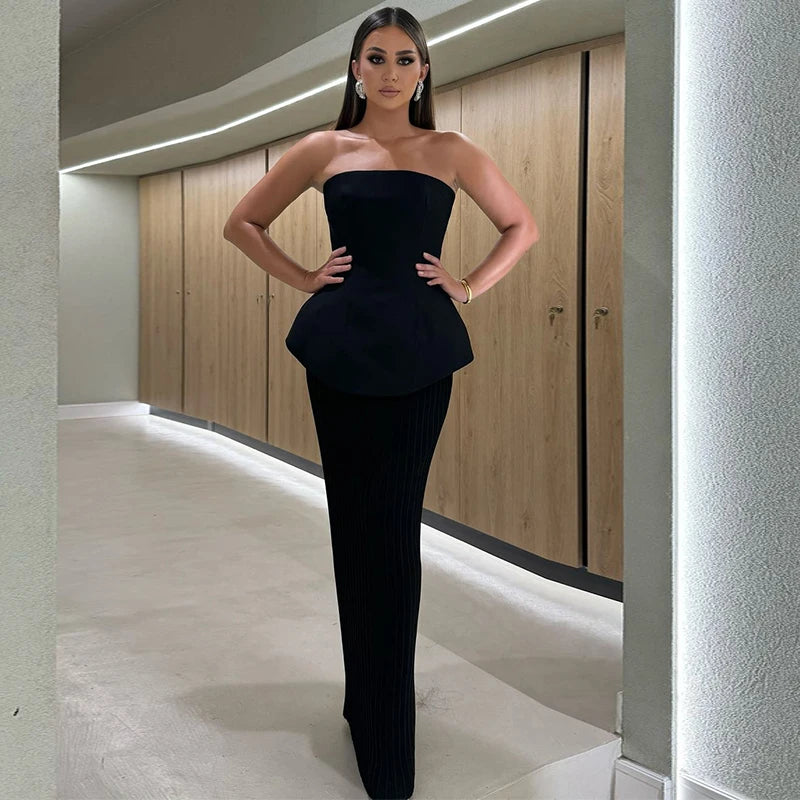 Strapless Elegant Backless Set