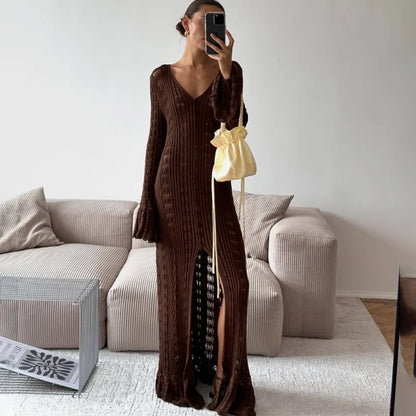 Ruffled Vacation Long Dress