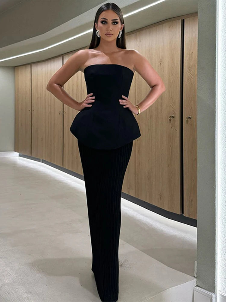 Strapless Elegant Backless Set