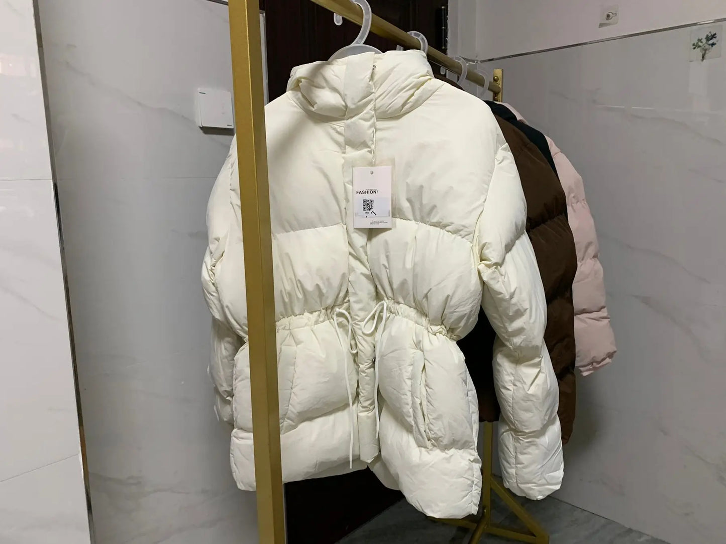 Winter Drawstring Puffer Jacket