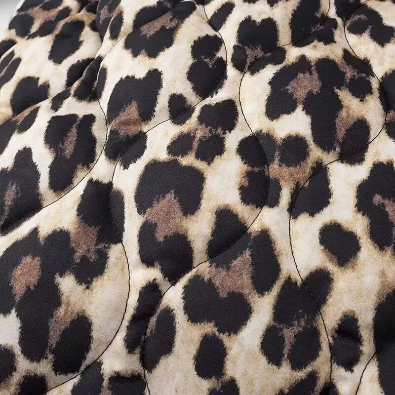 Y2K TRAF Leopard Print Coat