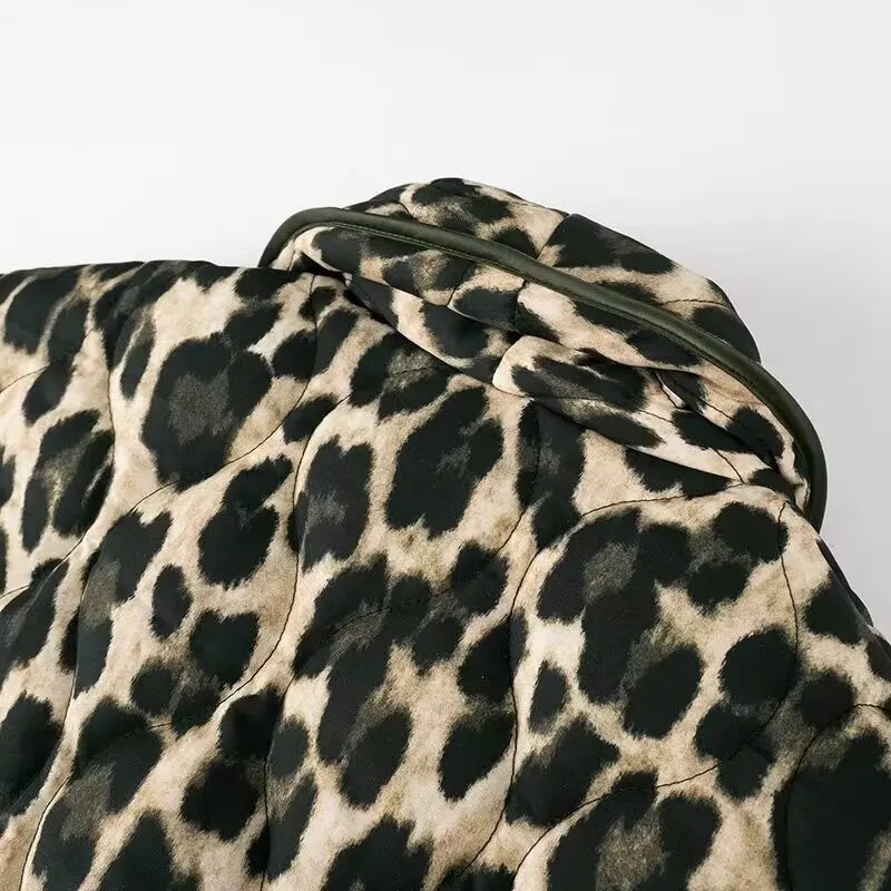 Y2K TRAF Leopard Print Coat