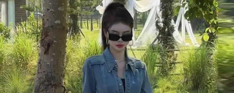 Retro Denim Long Coat