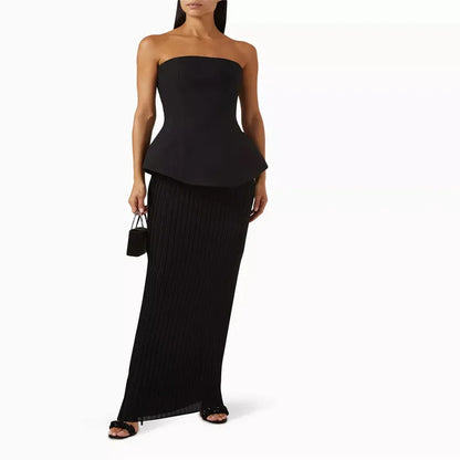 Strapless Elegant Backless Set