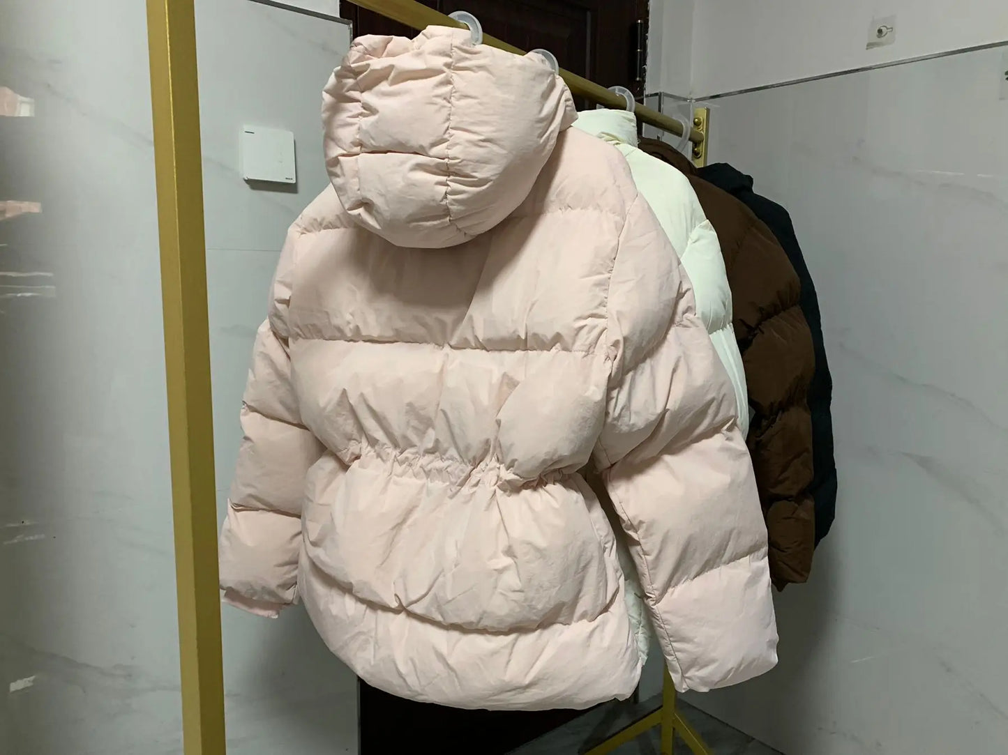 Winter Drawstring Puffer Jacket