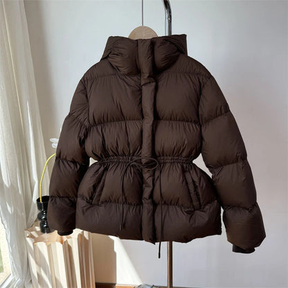 Winter Drawstring Puffer Jacket