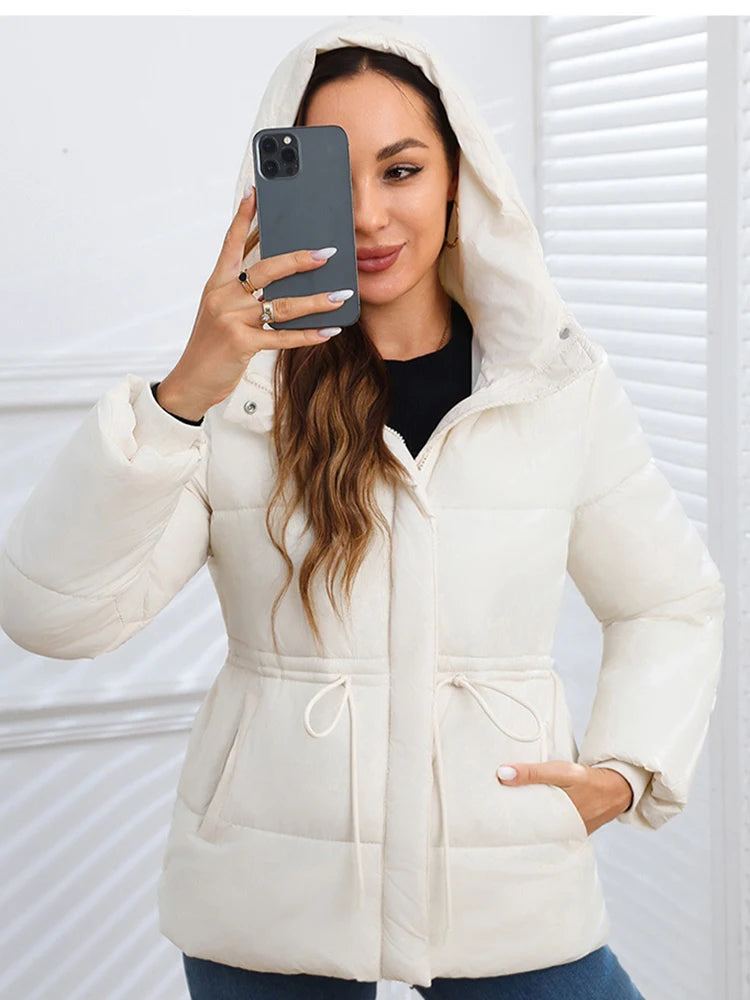 Winter Drawstring Puffer Jacket