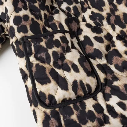 Y2K TRAF Leopard Print Coat