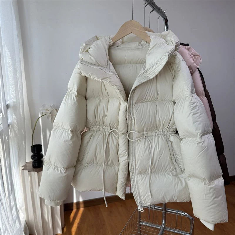 Winter Drawstring Puffer Jacket