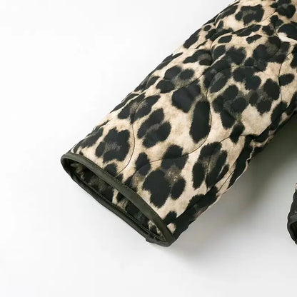 Y2K TRAF Leopard Print Coat